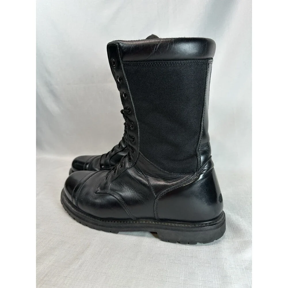 ROCKY #2093 Trooper Military Combat Boot Black Leather Nylon Soft Cap Toe Sz 14